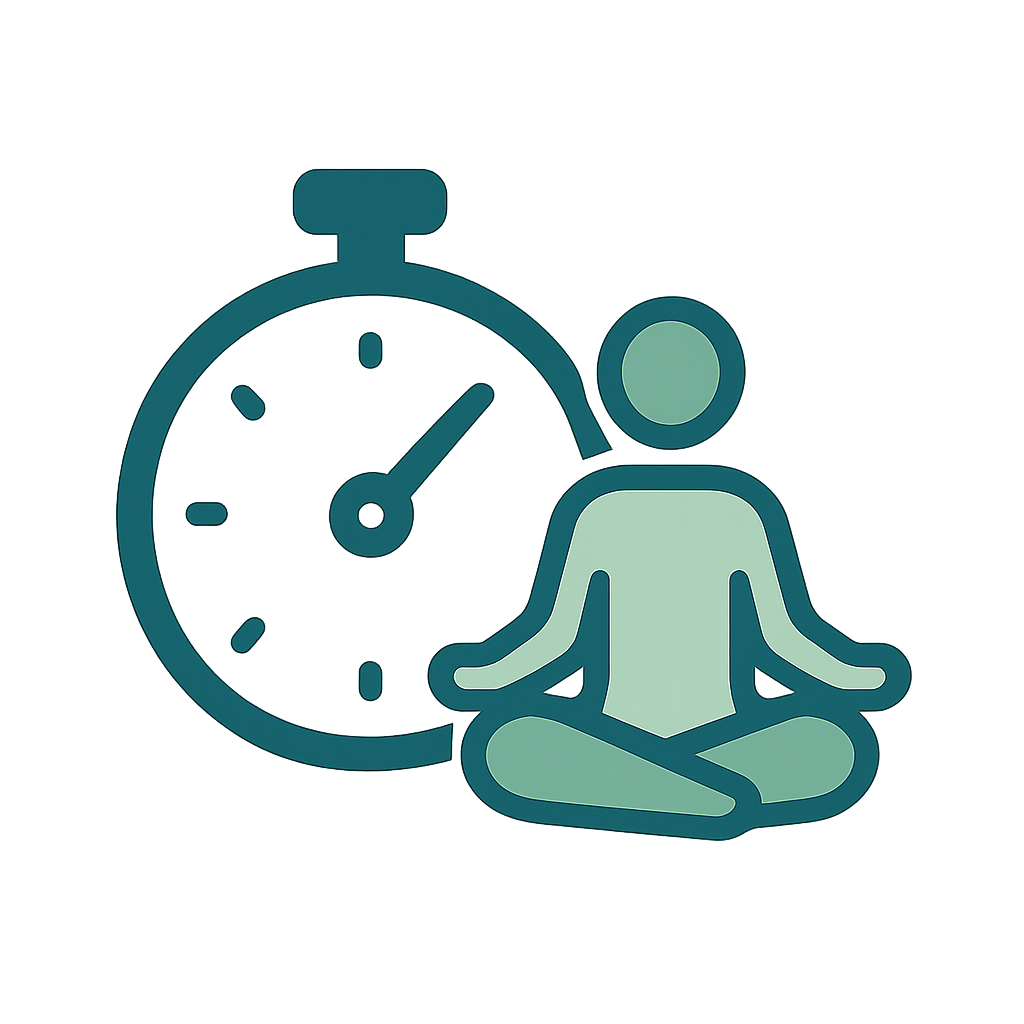  Icône routine simple avec chrono et posture méditative