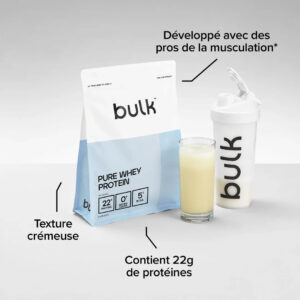 Shaker de Pure Whey Protein de Bulk, prêt à être consommé après l'entraînement
